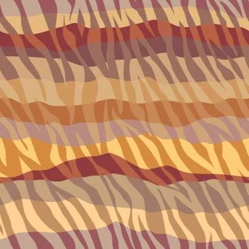 Abstract brown animal exotic pattern in patchwork style. Stock Illustration