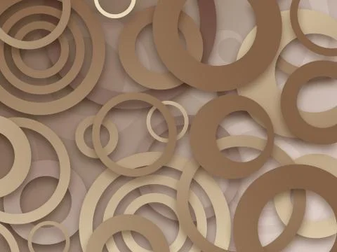 Abstract brown background with circles Stock Illustration