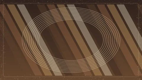 Abstract brown background with diagonal stripes and concentric oval lines f.. Stock Illustration
