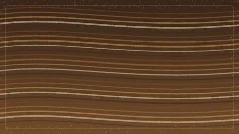 Abstract brown background with horizontal wavy lines and textured border fo.. Stock Illustration