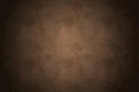 Abstract brown background with metallic surface and mesh holes. Vector origin Stock Illustration