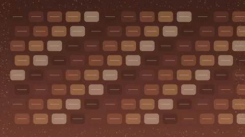 Abstract brown background with repeating rounded rectangular shapes and sub.. Stock Illustration
