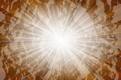 Abstract brown background with sun ray. Summer vector illustration Stock Illustration