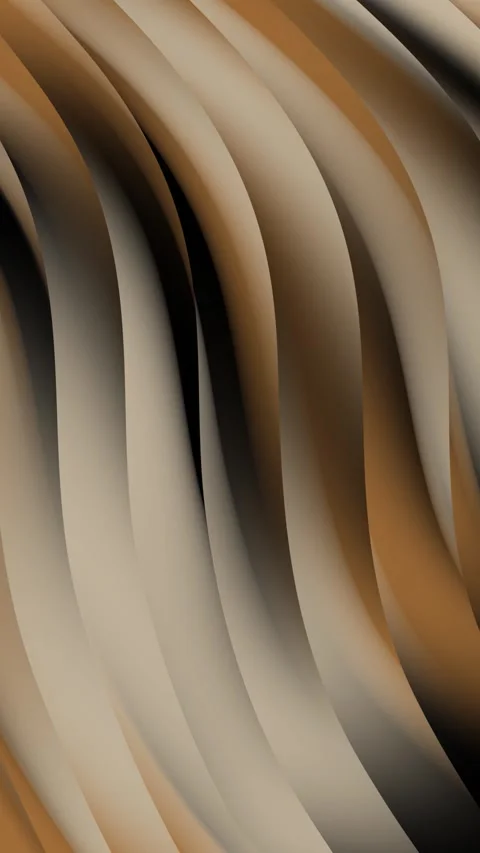 Abstract Brown Background Vertical 3D Wavy Line Swirl Color Gradient Smooth Stock Footage 313033099
