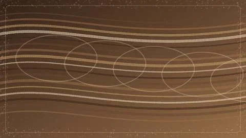 Abstract brown background with wavy lines and circular patterns for profess.. Stock Illustration