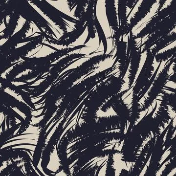 Abstract Brown Brushstroke Texture seamless pattern design Stock Illustration