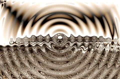 Abstract brown circular ripple wave pattern for modern digital design project イラスト素材