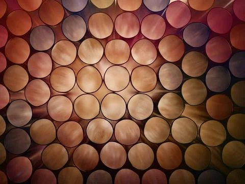 Abstract brown colorful background of stack pipes Abstract warm brown and ... 스톡 사진