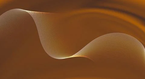 Abstract brown digital wave pattern with dots and lines Stock Illustration