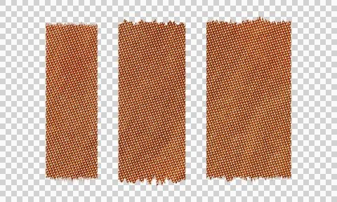 Abstract Brown Fabric Texture Vertical Strip Elements Isolated on White Bac.. Stock Illustration