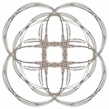 Abstract brown floral pattern isolated on white background. Stock-Illustration