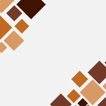 Abstract brown geometric rectangles frame background. Vector illustration. Illustrazione stock