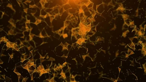 Abstract brown geometrical background with moving lines and dots Video stock 75463678