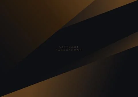 Abstract brown gradient geometric shapes on black background Illustrazione stock