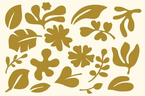 Abstract brown leaves fall collection.Vector illustration. 스톡 일러스트