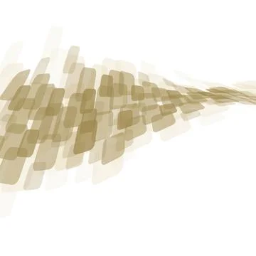 Abstract Brown Minimalist Flowing Translucent Warped 3D Lit Round Squares P.. Stock Illustration