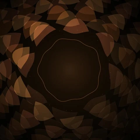 Abstract Brown Organic Flower Bloom Motion Background with Particles Stock Footage 346283571