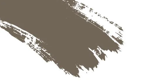 Abstract Brown Paint Brush Stroke on White Isolated Horizontal Background Stock Illustration