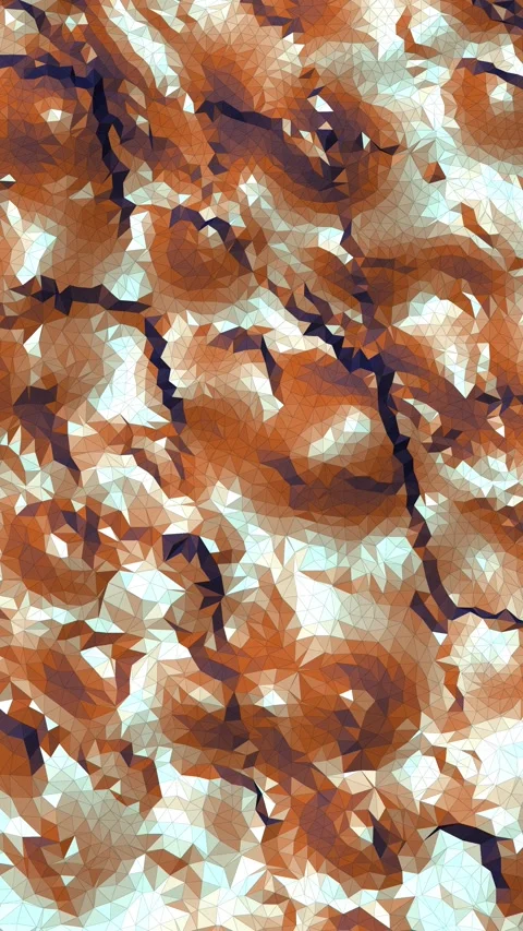 Abstract brown polygon mesh pattern loop Видео 344790444