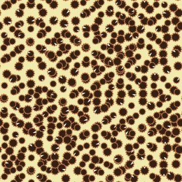 Abstract Brown seamless pattern with yellow, white, limon, black, dark brown Stock Illustration