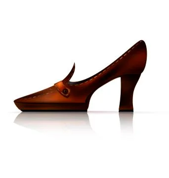 Abstract brown shoe Stock Illustration