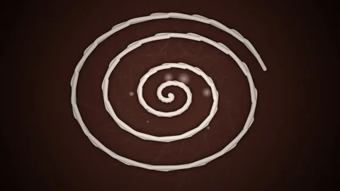 Abstract brown spiral pattern on solid background for design elements Stock Footage 346006129