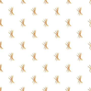 Abstract brown sticks seamless pattern on white background Stock Illustration