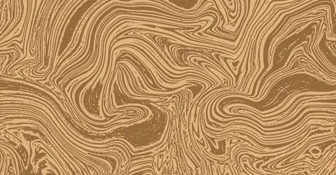 Abstract Brown Swirling Marble Pattern with Fluid Organic Wavy Lines and Eleg Stock Illustration