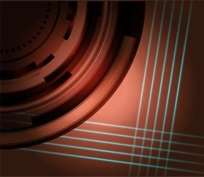 Abstract brown technical background Stock Illustration