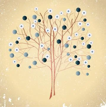 Abstract brown tree. Stock Illustration
