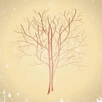 Abstract brown tree. Stock Illustration