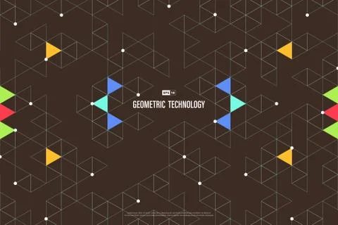 Abstract brown triangle geometric simple tech design decoration. Stock Illustration