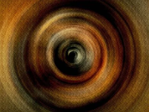 Abstract Brown Vortex Spiral Texture Background With Swirling Tunnel Motion.. Illustrazione stock