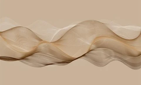 Abstract brown wave on light brown color background. 스톡 일러스트