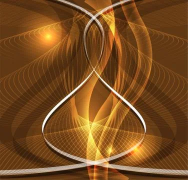 Abstract brown waved background Illustrazione stock