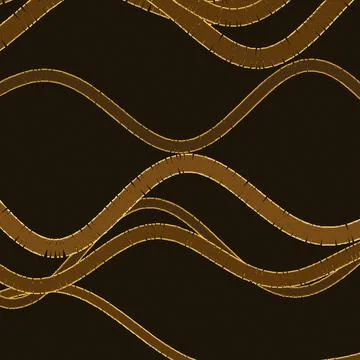Abstract brown wavy lines pattern seamless background Stock Illustration