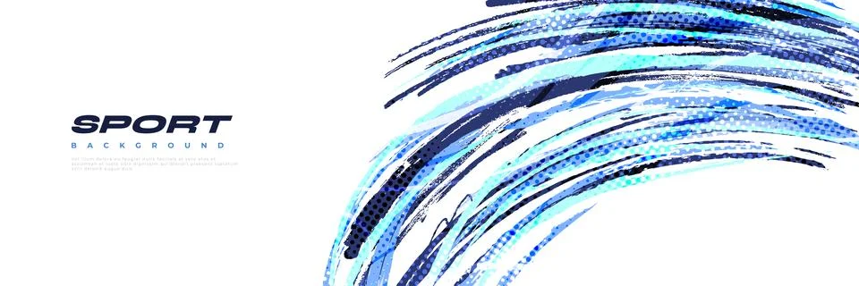 Abstract Brush Background with Halftone Effect Illustrazione stock