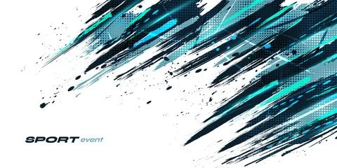 Abstract Brush Background with Halftone Style. Sport Background Stock Illustration