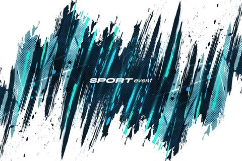 Abstract Brush Background with Halftone Style. Sport Background Stock Illustration