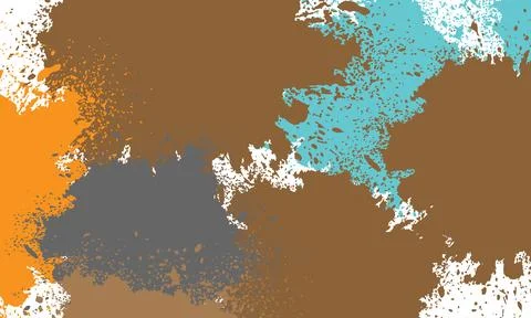 Abstract brush elements shapes background. Illustrazione stock