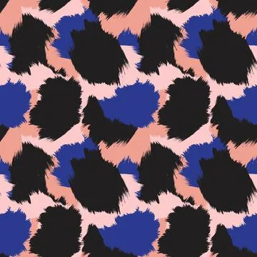 Abstract Brush Fur Seamless Pattern Stock Illustration