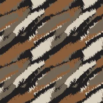 Abstract Brush Fur Seamless Pattern Stock Illustration