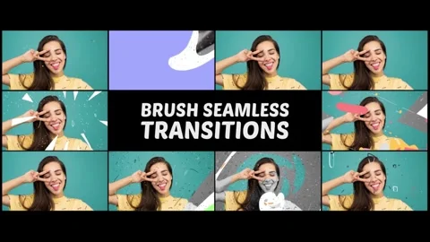 Abstract Brush Seamless Transitions for After Effects Stock After Effects