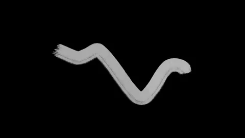 Abstract brush stroke against a solid backdrop a solitary dynamic brush stroke  Stock Footage 313558676