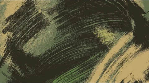 Abstract brush stroke animation with green and black textures Stock Footage 314666599