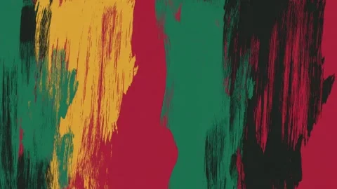 Abstract brush stroke background with vertical paint streaks in green, yell.. Stock Footage 342045285