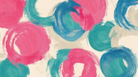 Abstract brush stroke circles moving on light background, hand drawn digita.. Stock Footage 341429052