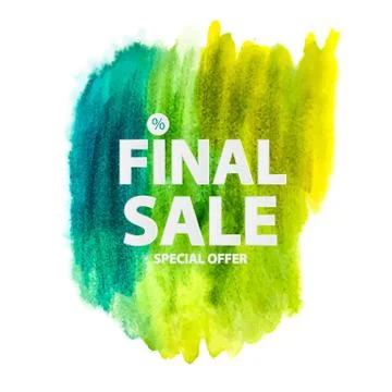 Abstract Brush Stroke Designs Final Sale Banner.  Illustration Stock Illustration