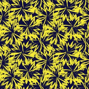 Abstract Brush Strokes Seamless Pattern Stock Illustration