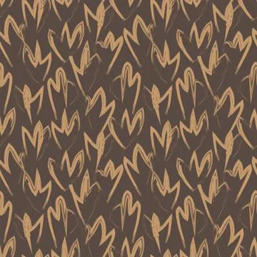 Abstract Brush Strokes Seamless Pattern Stock Illustration